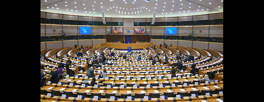 Image of the EP's hemicycle in Brussels